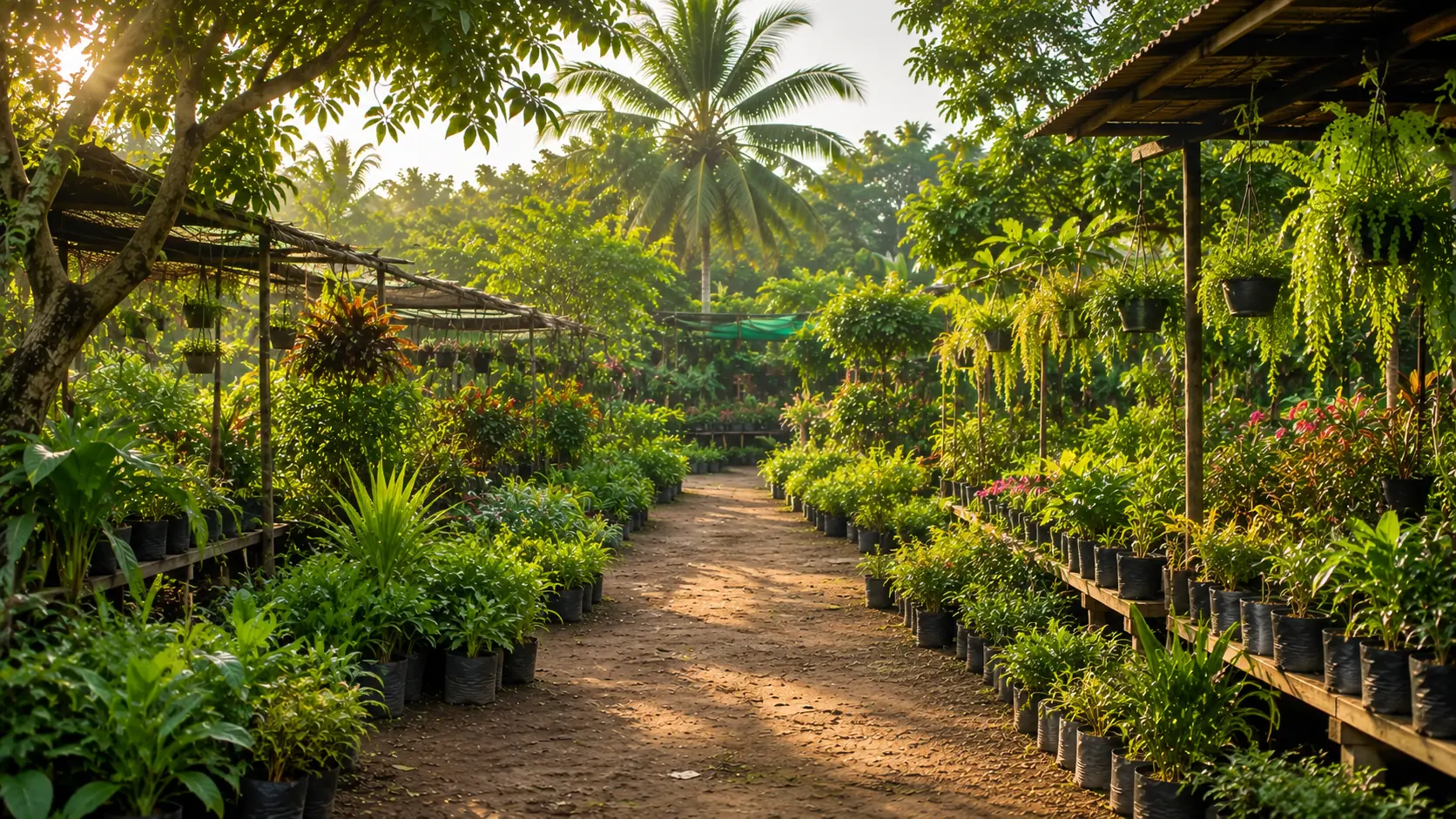 NVK Nursery beds in golden light